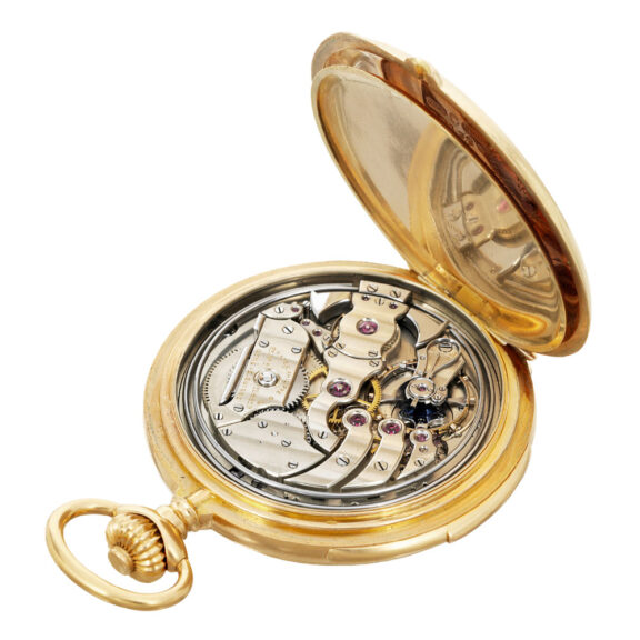 Swiss rose 18K gold repeating keyless lever watch Circa 1903 Swiss rose 18K gold repeating keyless lever watch Circa 1903