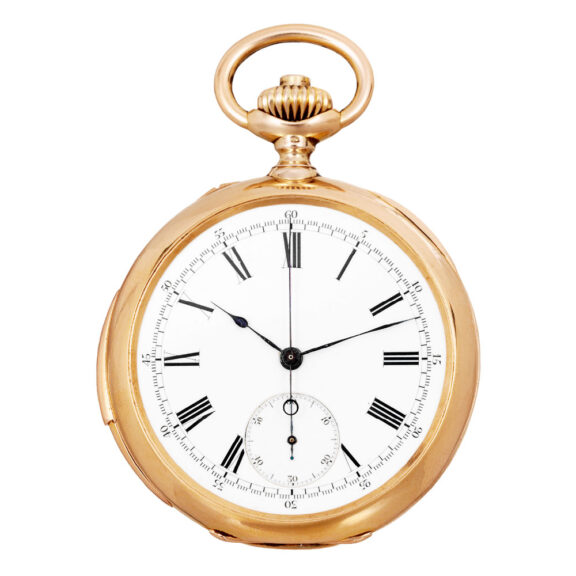 Swiss rose gold minute repeating lever chronograph Circa 1892