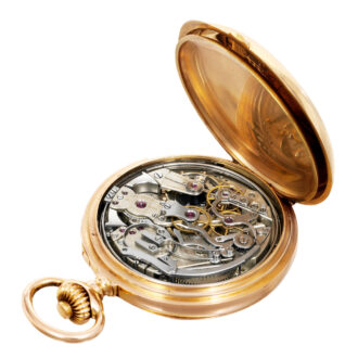 Swiss rose gold minute repeating lever chronograph Circa 1892