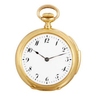 Swiss gold repeating lever miniature pendant watch Circa 1890