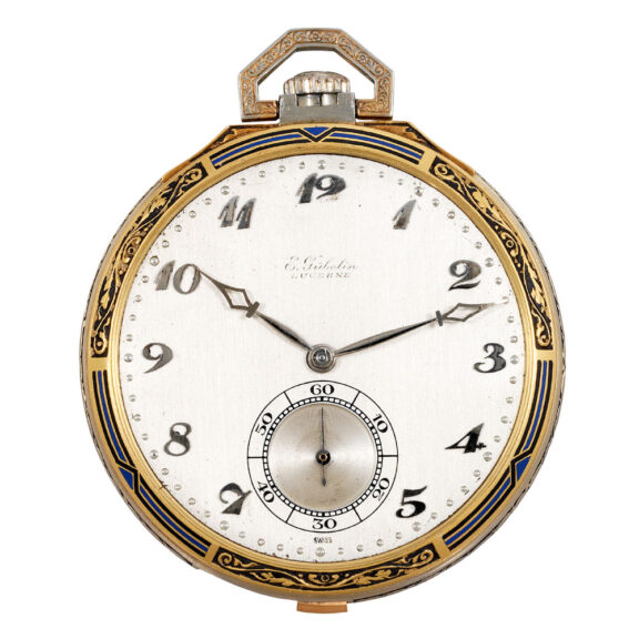Swiss gold and enamel repeating lever dress watch Circa 1920