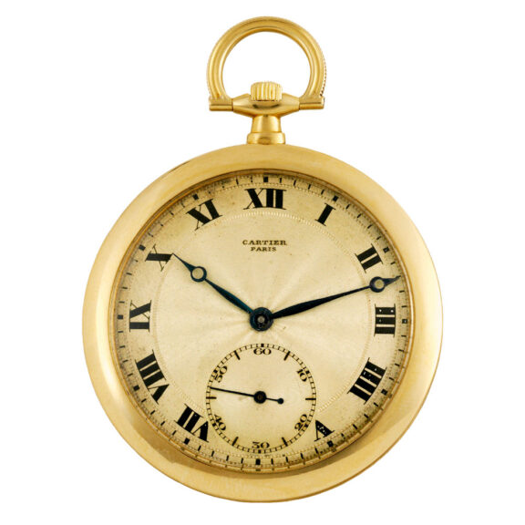 Elegant French 18K gold keyless lever dress watch Circa 1925