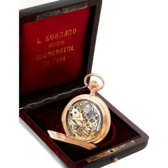 Rare Swiss 18K rose gold complicated lever watch Circa 1890