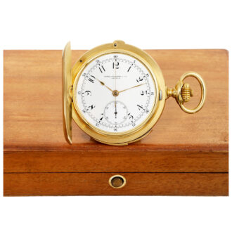 Swiss gold repeating hunting cased lever chronograph Circa 1910