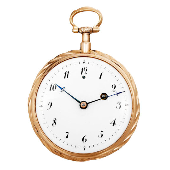 French 18K rose gold quarter repeating verge watch Circa 1800
