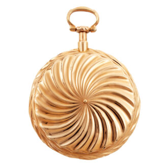 French 18K rose gold quarter repeating verge watch Circa 1800