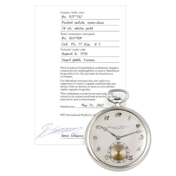 Swiss 18K white gold keyless lever dress watch Circa 1930 Swiss 18K white gold keyless lever dress watch Circa 1930