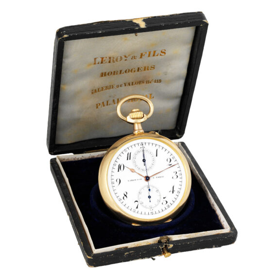 Very early French gold anti magnetic chronograph Circa 1910