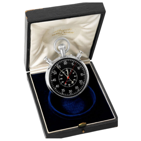 Swiss chromed split-seconds chronograph stopwatch Circa 1940 Swiss chromed split-seconds chronograph stopwatch Circa 1940
