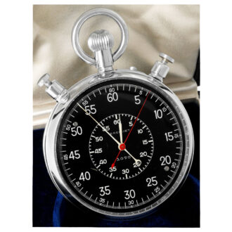 Swiss chromed split-seconds chronograph stopwatch Circa 1940