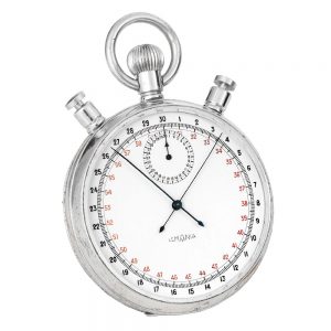 Swiss chromed steel lever chronometer chronograph Circa 1940