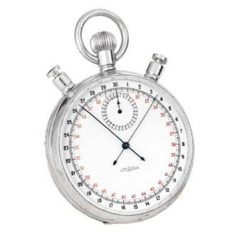 Swiss chromed steel lever chronometer chronograph Circa 1940