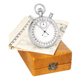 Swiss chromed steel lever chronometer chronograph Circa 1940