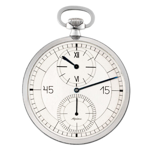 Swiss stainless steel open faced lever dress watch Circa 1935
