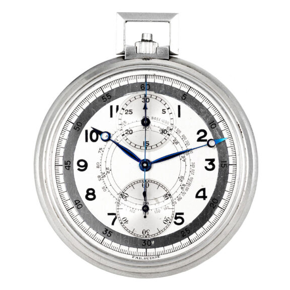 Swiss Staybrite stainless steel lever chronograph Circa 1920