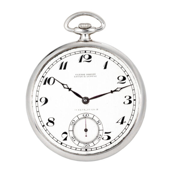 Elegant Swiss 18K white gold keyless lever dress watch Circa 1925