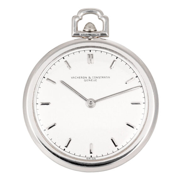 Swiss platinum open faced keyless lever dress watch Circa 1940
