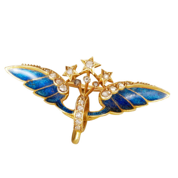 Swiss gold, enamel and diamond-set lever watch Circa 1900 Swiss gold, enamel and diamond-set lever watch Circa 1900
