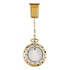 Swiss 18K gold Art Deco lever jump hour dress watch Circa 1924