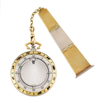 Swiss 18K gold Art Deco lever jump hour dress watch Circa 1924