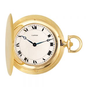 French/Swiss gold hunting cased lever dress watch Circa 1938-1939