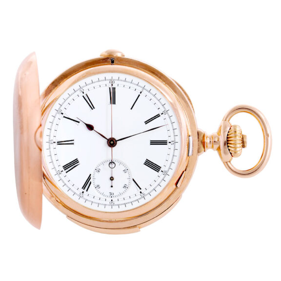 Swiss rose gold minute repeating lever chronograph Circa 1910