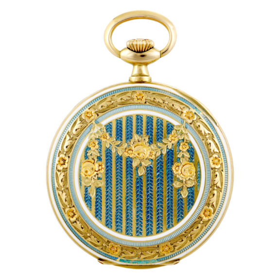 Swiss gold and enamel lever Belle Epoque dress watch Circa 1905