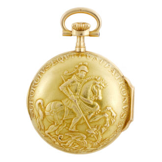 Swiss gold Louis XV style keyless lever pendant watch Circa 1895