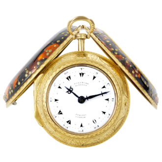 English gilt-brass and tortoiseshell triple-cased verge Circa 1810