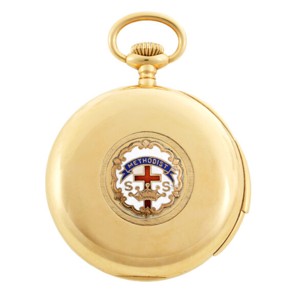 Swiss gold and enamel minute repeating lever watch Circa 1910 Swiss gold and enamel minute repeating lever watch Circa 1910