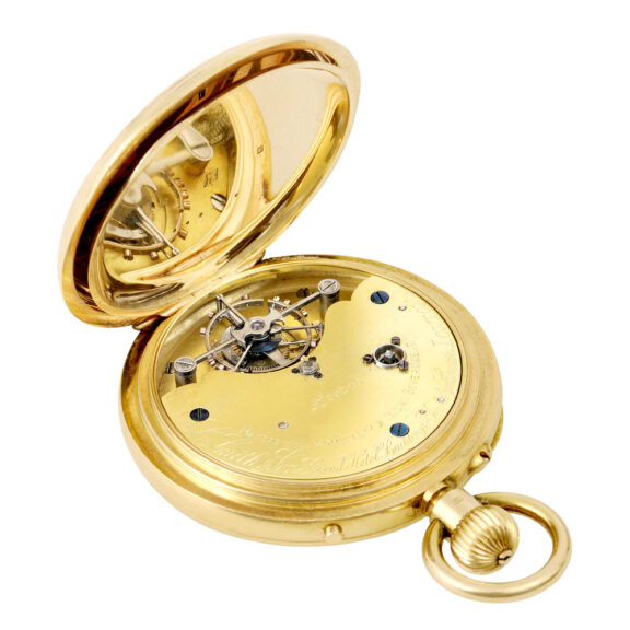 English one-minute tourbillon lever with power reserve Circa 1912 English one-minute tourbillon lever with power reserve Circa 1912