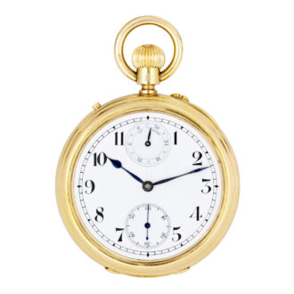 English one-minute tourbillon lever with power reserve Circa 1912