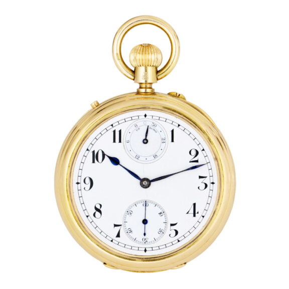 English one-minute tourbillon lever with power reserve Circa 1912