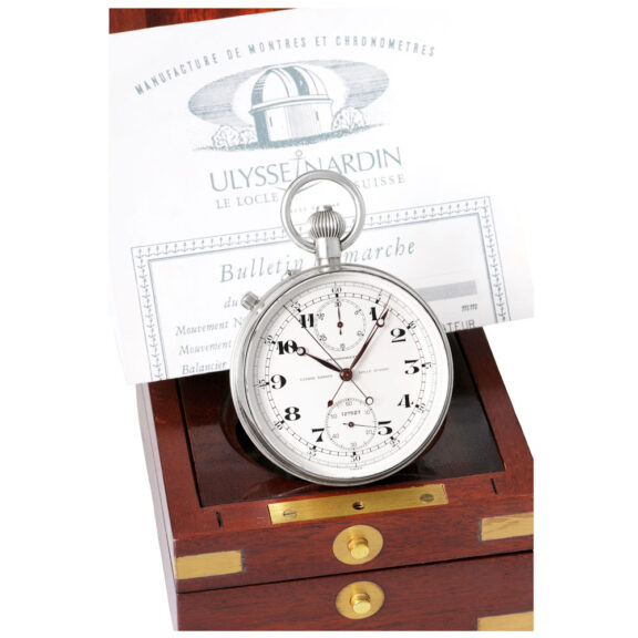 BA2142 - 2 Swiss silver split-seconds chronograph with register Circa 1956