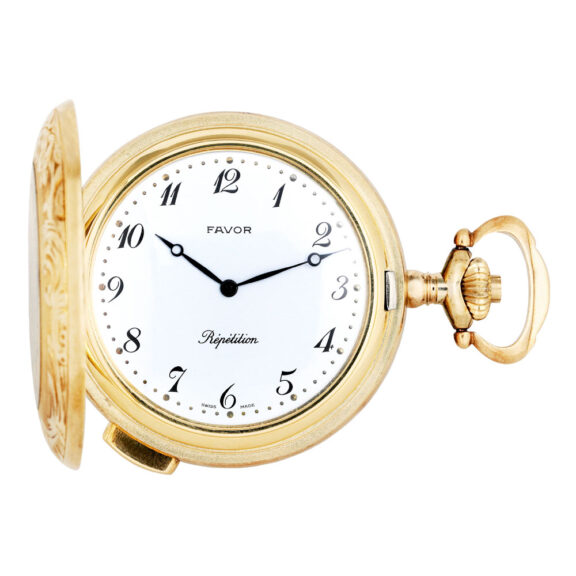 Swiss 14K gold five-minute repeating lever watch Circa 1965 Swiss 14K gold five-minute repeating lever watch Circa 1965