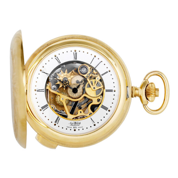 Swiss gold-plated five-minute repeating lever watch Circa 1965