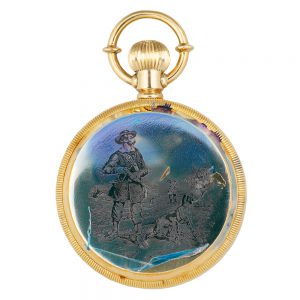 Fine Swiss 18 carat gold keyless lever pocket watch Circa 1965
