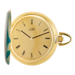 Swiss gold hunting cased keyless lever dress watch Circa1965