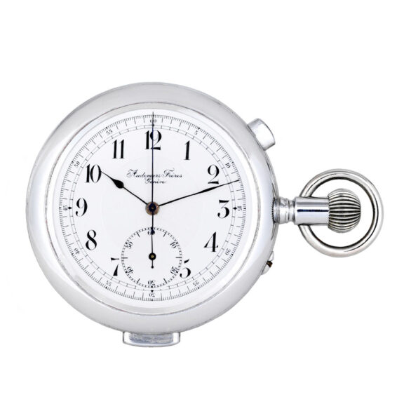 Swiss chromed quarter repeating lever chronograph Circa 1910