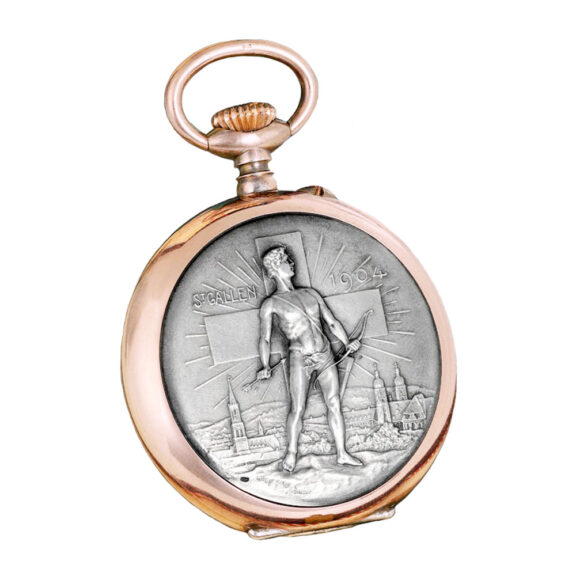 Very fine Swiss rose gold-plated and silver lever watch Circa 1904 Very fine Swiss rose gold-plated and silver lever watch Circa 1904
