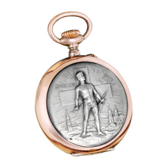 Very fine Swiss rose gold-plated and silver lever watch Circa 1904
