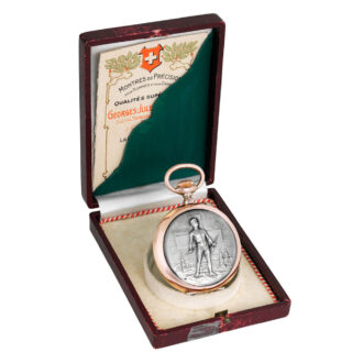 Very fine Swiss rose gold-plated and silver lever watch Circa 1904