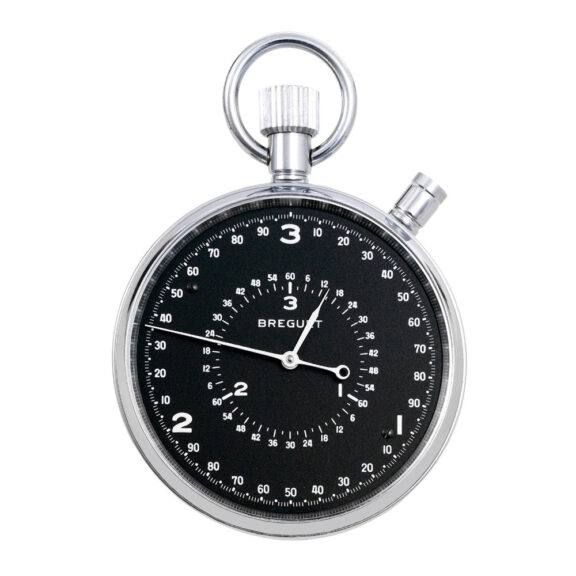 Swiss chrome chronograph stopwatch with register Circa 1955