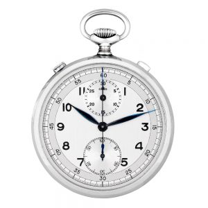 Swiss stainless steel Staybrite chronograph with register Circa 1920
