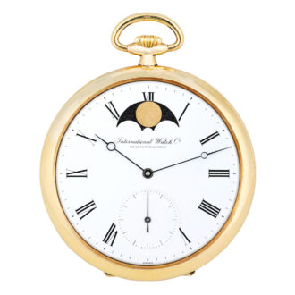 Swiss gold plated open faced lever with moon phases Circa 1985