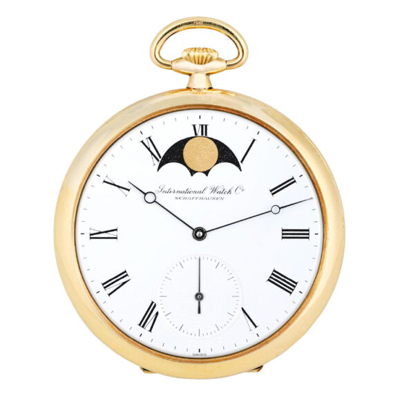 Swiss gold plated open faced lever with moon phases Circa 1985