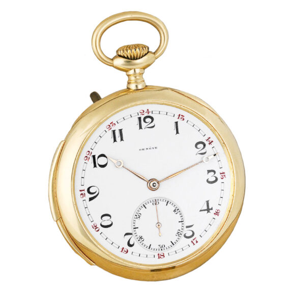 Swiss 18K gold minute repeating lever dress watch Circa 1920
