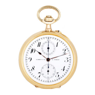 French gold anti magnetic chronograph with register Circa 1911