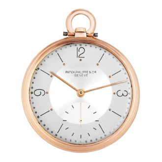 Elegant Swiss 18K rose gold keyless lever dress watch Circa 1945