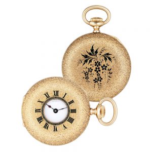 Swiss gold and enamel half-hunting cased lever Circa 1890